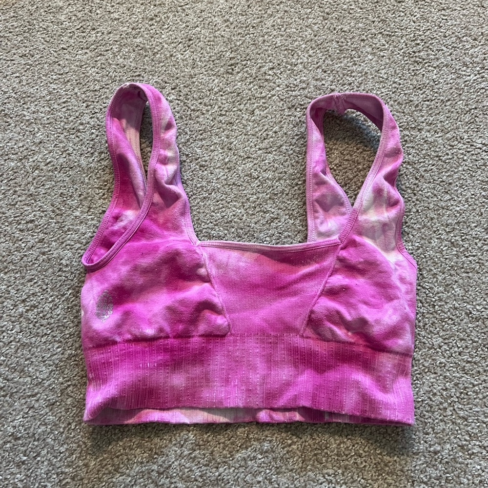 Pink Women's sports bra free people movement